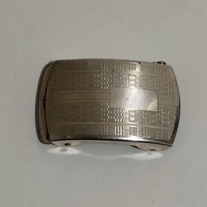 Sterling Silver Art Deco Engine-turned Belt Buckle